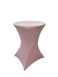 Housse de Table Mange Debout Lycra Rose