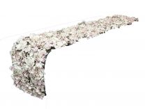 Table runner in Flowers Pink 240x20cm