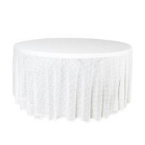 Nappe Ronde  280cm Sequin Banche