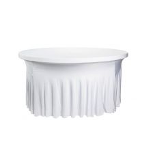 Jupon de table rond Blanc 150 cm